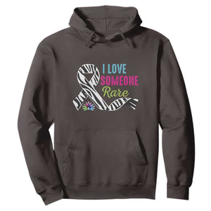 Rare Disease Awereness Hoodie I Love Someone Rare Zebra Ribbon TS10 Dark Chocolate Print Your Wear