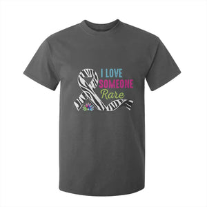 Rare Disease Awereness T Shirt For Kid I Love Someone Rare Zebra Ribbon TS10 Dark Heather Print Your Wear
