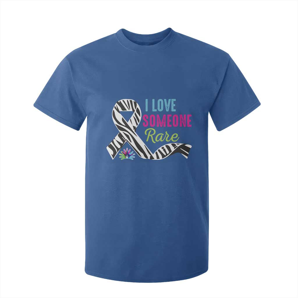 Rare Disease Awereness T Shirt For Kid I Love Someone Rare Zebra Ribbon TS10 Royal Blue Print Your Wear
