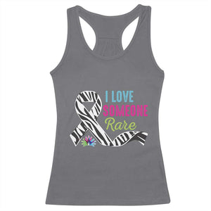 Rare Disease Awereness Racerback Tank Top I Love Someone Rare Zebra Ribbon TS10 Charcoal Print Your Wear