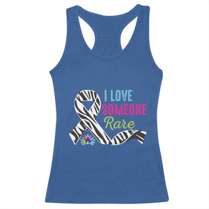 Rare Disease Awereness Racerback Tank Top I Love Someone Rare Zebra Ribbon TS10 Royal Blue Print Your Wear