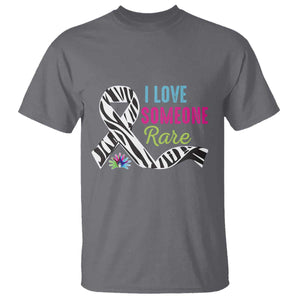 Rare Disease Awereness T Shirt I Love Someone Rare Zebra Ribbon TS10 Charcoal Print Your Wear