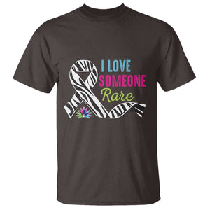 Rare Disease Awereness T Shirt I Love Someone Rare Zebra Ribbon TS10 Dark Chocolate Print Your Wear