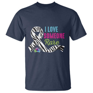 Rare Disease Awereness T Shirt I Love Someone Rare Zebra Ribbon TS10 Navy Print Your Wear