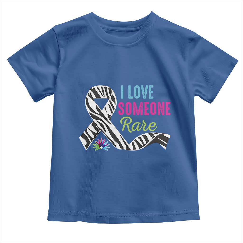 Rare Disease Awereness Toddler T Shirt I Love Someone Rare Zebra Ribbon TS10 Royal Blue Print Your Wear