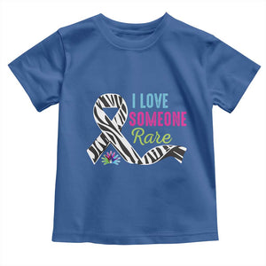 Rare Disease Awereness Toddler T Shirt I Love Someone Rare Zebra Ribbon TS10 Royal Blue Print Your Wear