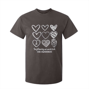 CHD Heart Disease Awareness T Shirt For Kid In February We Wear Red TS10 Dark Chocolate Print Your Wear