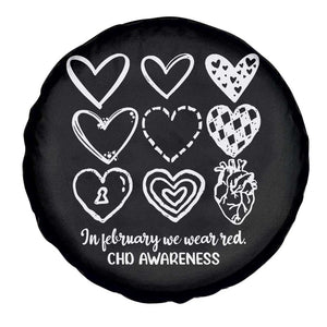 CHD Heart Disease Awareness Spare Tire Cover In February We Wear Red TS10 Print Your Wear