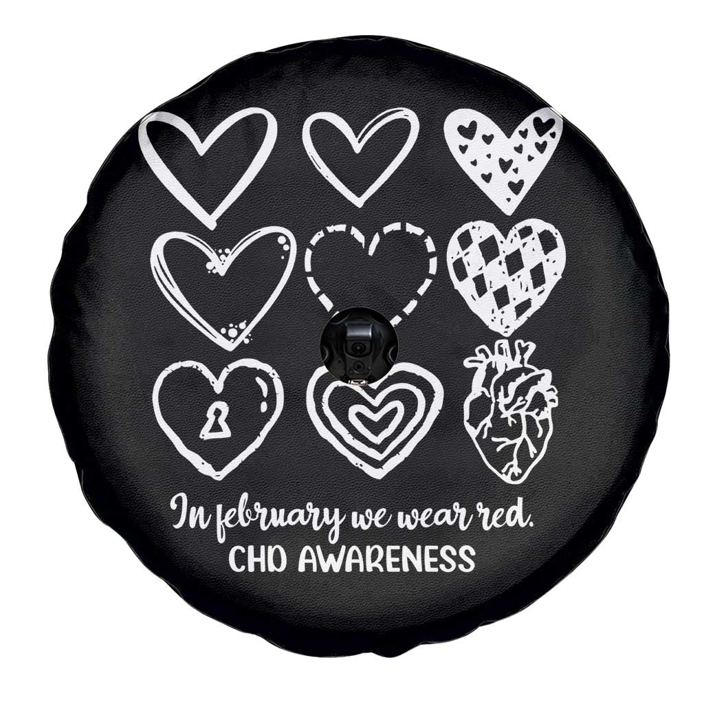 CHD Heart Disease Awareness Spare Tire Cover In February We Wear Red TS10 Print Your Wear