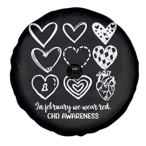 CHD Heart Disease Awareness Spare Tire Cover In February We Wear Red TS10 Print Your Wear