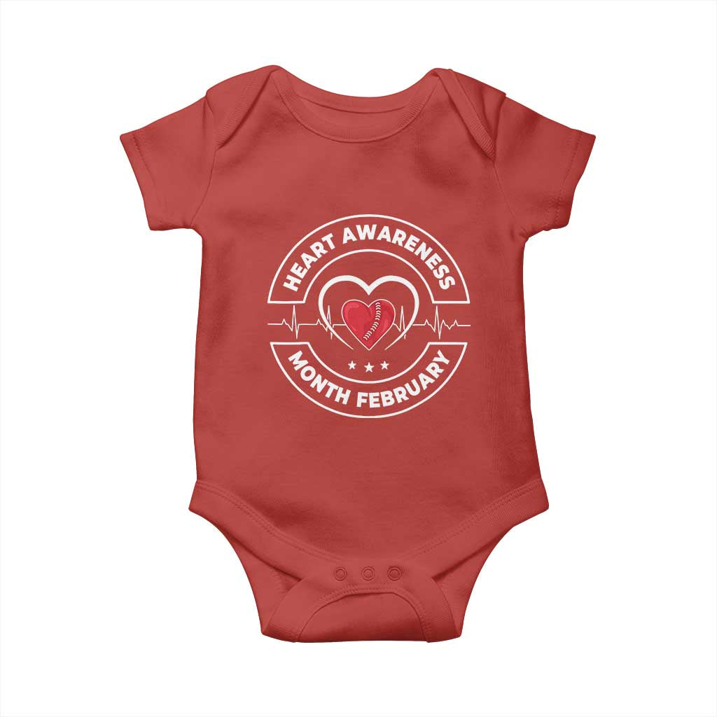 CHD Heart Disease Awareness Baby Onesie American Heart Health Month February TS10 Red Print Your Wear