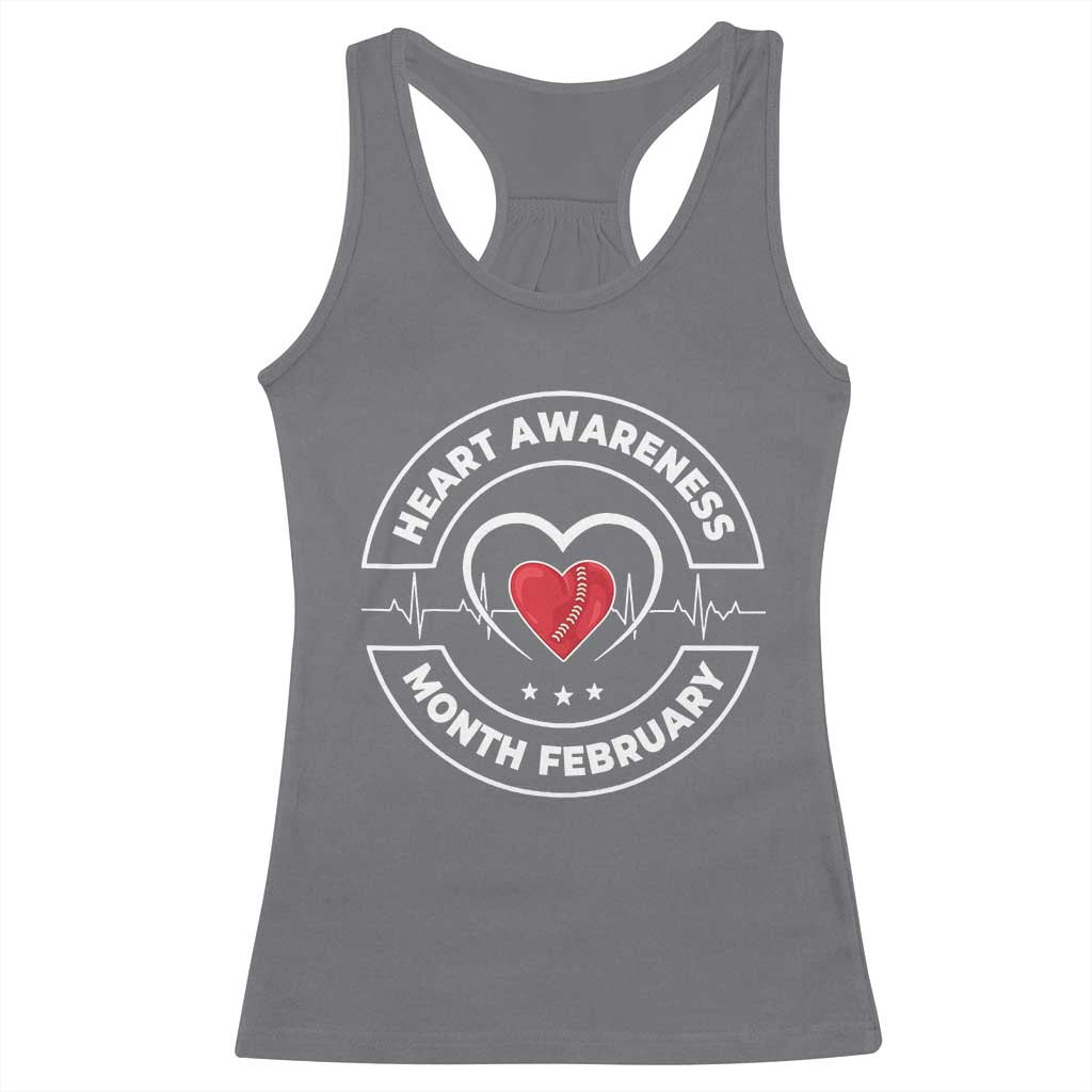 CHD Heart Disease Awareness Racerback Tank Top American Heart Health Month February TS10 Charcoal Print Your Wear