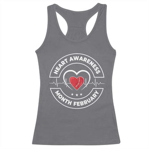 CHD Heart Disease Awareness Racerback Tank Top American Heart Health Month February TS10 Charcoal Print Your Wear