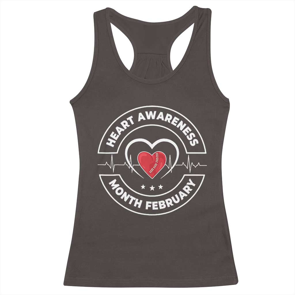 CHD Heart Disease Awareness Racerback Tank Top American Heart Health Month February TS10 Dark Chocolate Print Your Wear