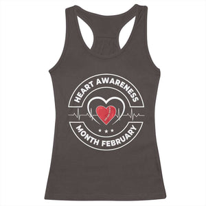 CHD Heart Disease Awareness Racerback Tank Top American Heart Health Month February TS10 Dark Chocolate Print Your Wear