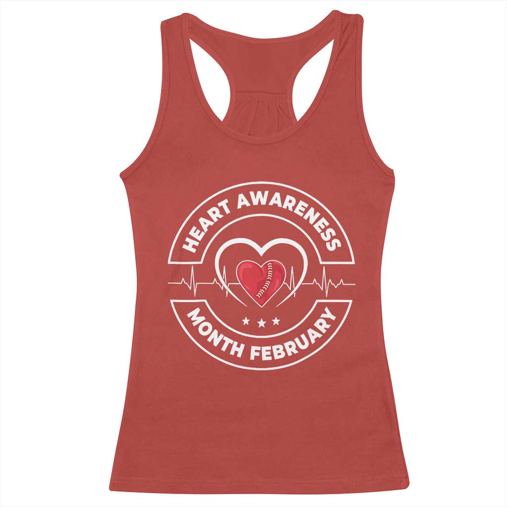 CHD Heart Disease Awareness Racerback Tank Top American Heart Health Month February TS10 Red Print Your Wear
