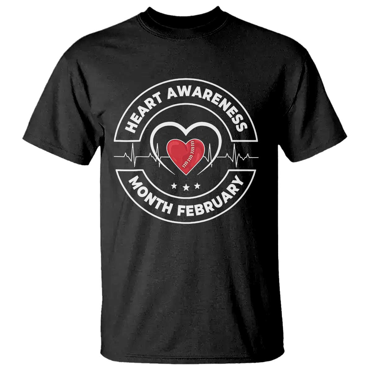 CHD Heart Disease Awareness T Shirt American Heart Health Month February TS10 Black Print Your Wear