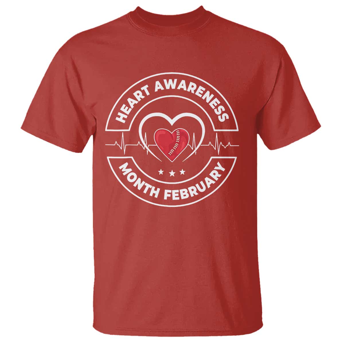 CHD Heart Disease Awareness T Shirt American Heart Health Month February TS10 Red Print Your Wear