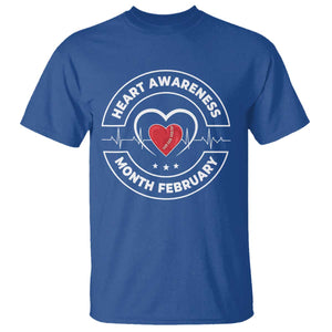 CHD Heart Disease Awareness T Shirt American Heart Health Month February TS10 Royal Blue Print Your Wear
