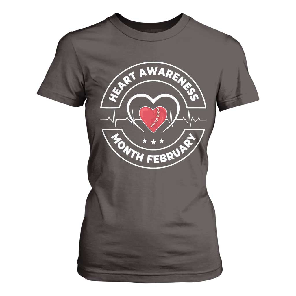 CHD Heart Disease Awareness T Shirt For Women American Heart Health Month February TS10 Dark Chocolate Print Your Wear