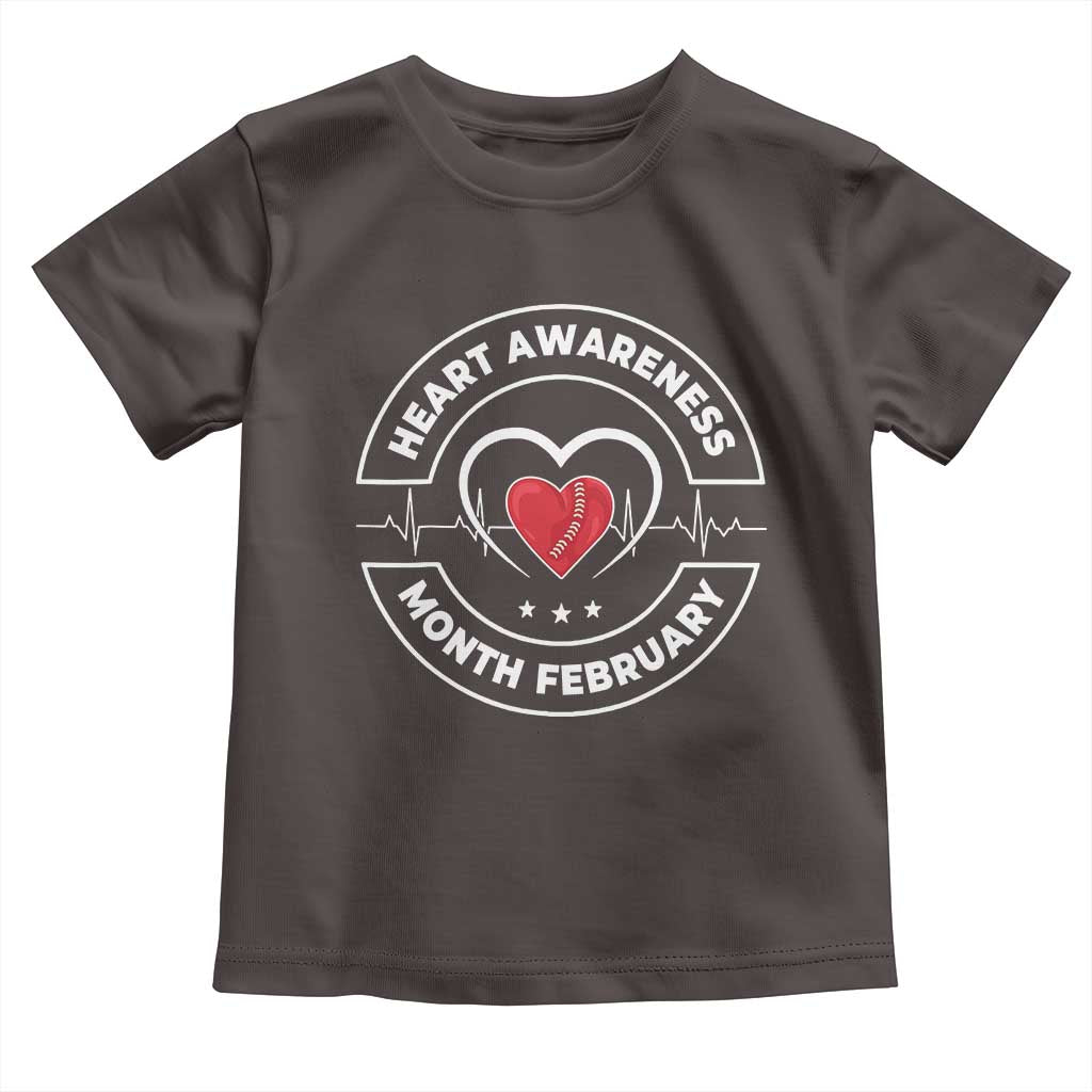 CHD Heart Disease Awareness Toddler T Shirt American Heart Health Month February TS10 Dark Chocolate Print Your Wear