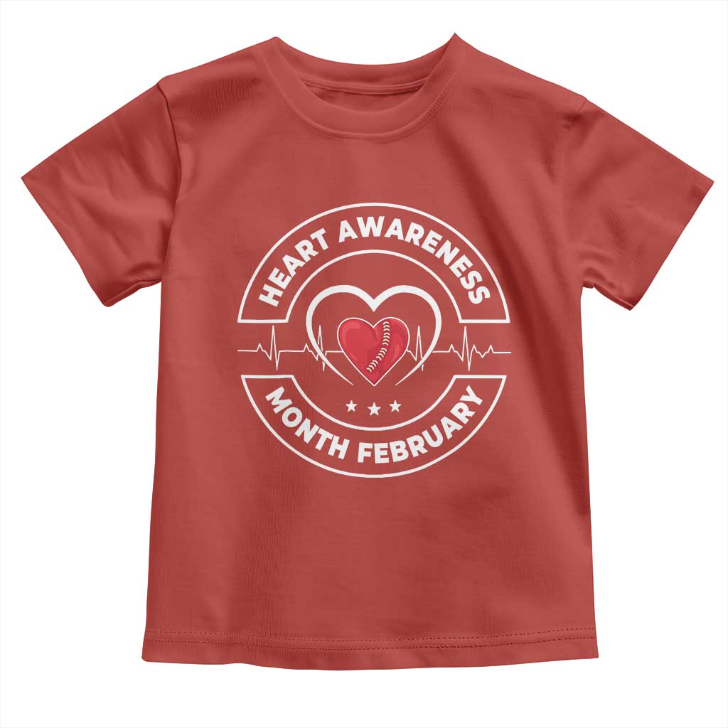 CHD Heart Disease Awareness Toddler T Shirt American Heart Health Month February TS10 Red Print Your Wear