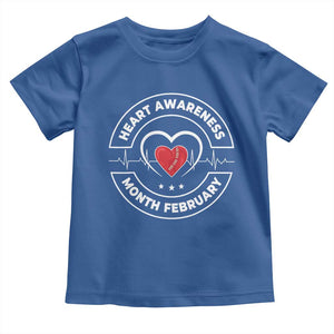 CHD Heart Disease Awareness Toddler T Shirt American Heart Health Month February TS10 Royal Blue Print Your Wear