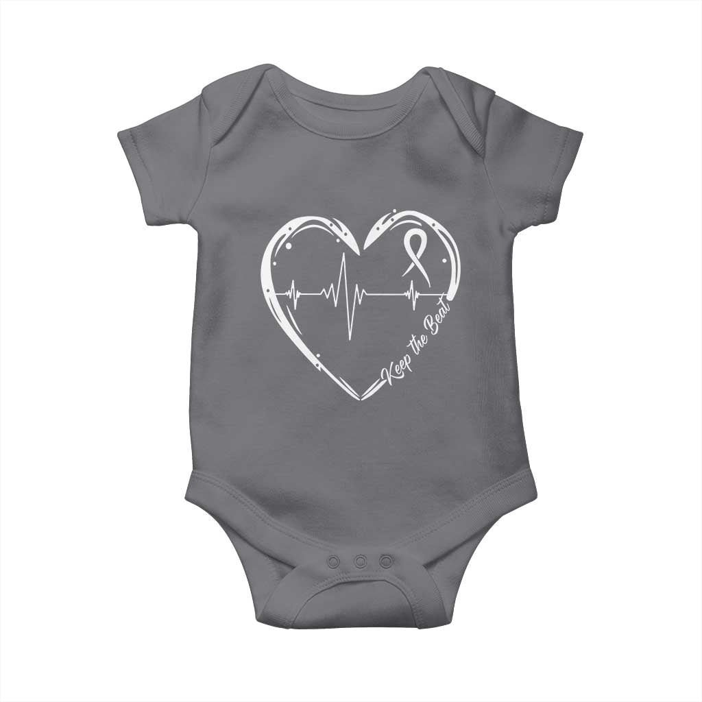 CHD Heart Disease Awareness Baby Onesie Wear Red Keep The Beat Heart Health TS10 Charcoal Print Your Wear
