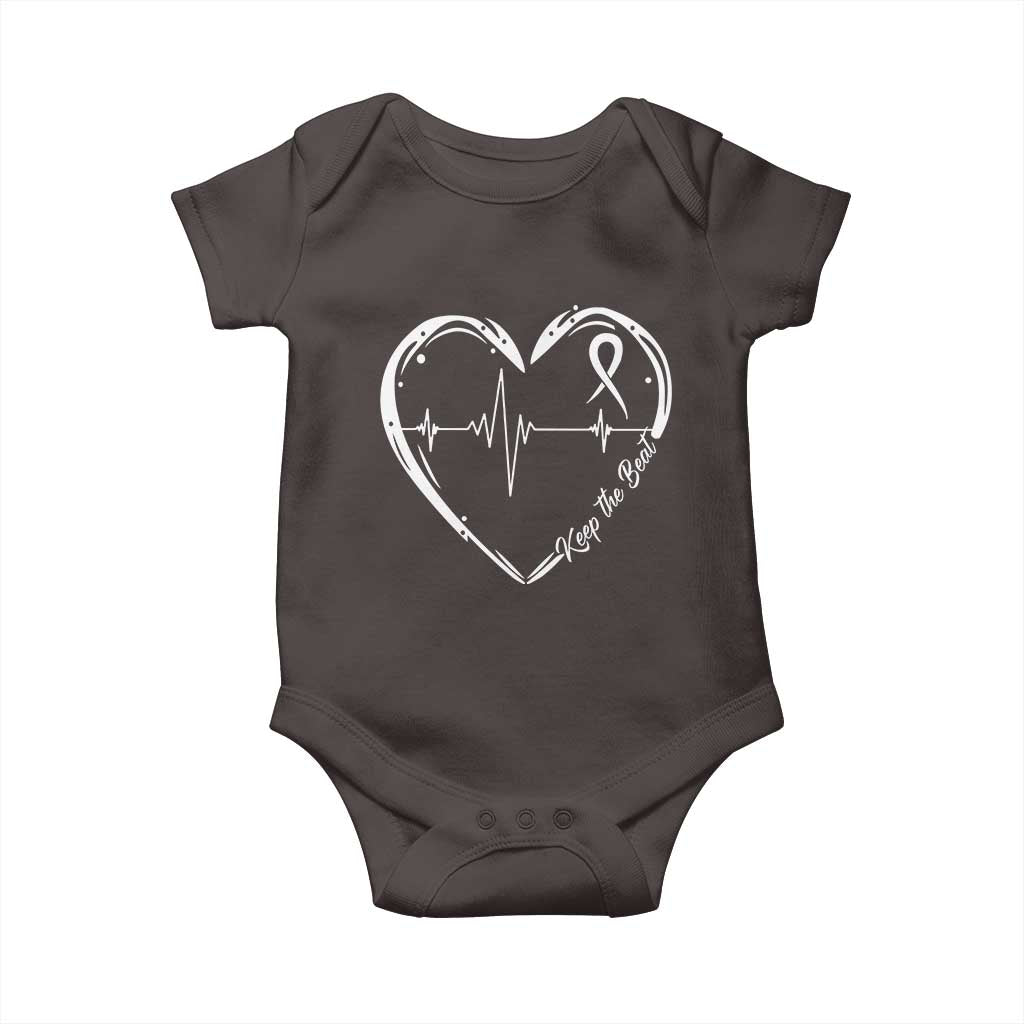 CHD Heart Disease Awareness Baby Onesie Wear Red Keep The Beat Heart Health TS10 Dark Chocolate Print Your Wear