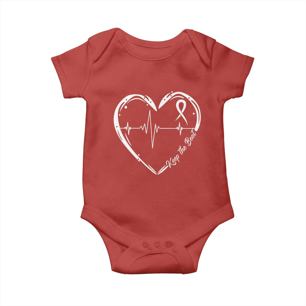 CHD Heart Disease Awareness Baby Onesie Wear Red Keep The Beat Heart Health TS10 Red Print Your Wear