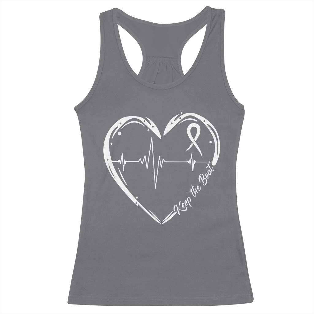 CHD Heart Disease Awareness Racerback Tank Top Wear Red Keep The Beat Heart Health TS10 Charcoal Print Your Wear