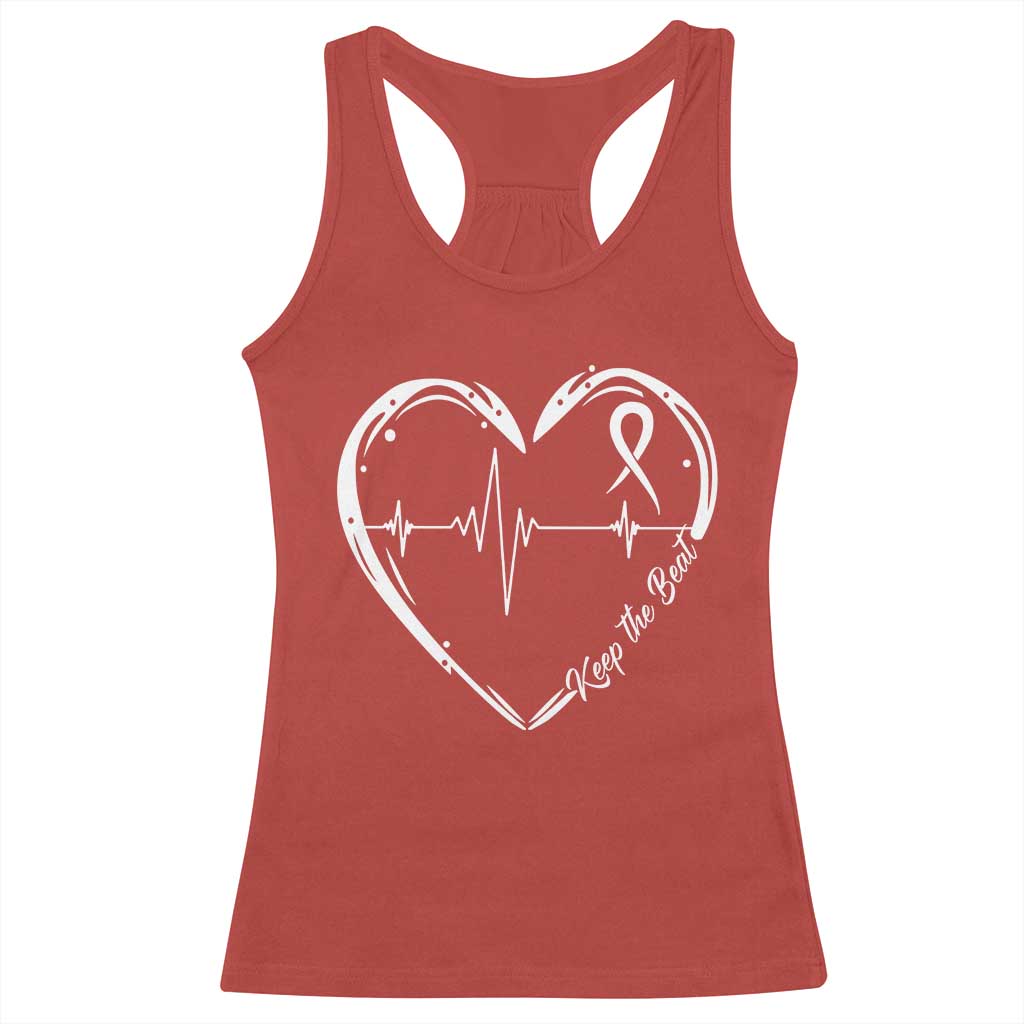 CHD Heart Disease Awareness Racerback Tank Top Wear Red Keep The Beat Heart Health TS10 Red Print Your Wear