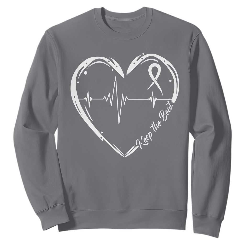 CHD Heart Disease Awareness Sweatshirt Wear Red Keep The Beat Heart Health TS10 Charcoal Print Your Wear