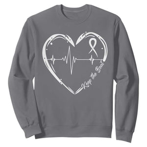 CHD Heart Disease Awareness Sweatshirt Wear Red Keep The Beat Heart Health TS10 Charcoal Print Your Wear