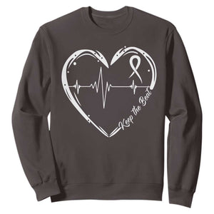 CHD Heart Disease Awareness Sweatshirt Wear Red Keep The Beat Heart Health TS10 Dark Chocolate Print Your Wear