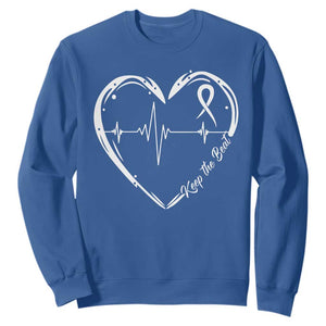 CHD Heart Disease Awareness Sweatshirt Wear Red Keep The Beat Heart Health TS10 Royal Blue Print Your Wear