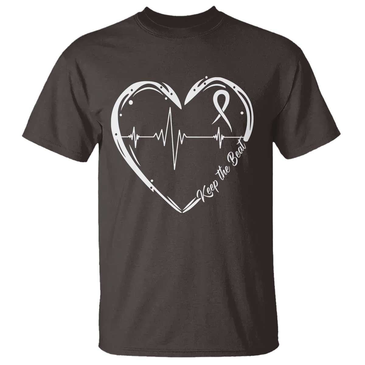 CHD Heart Disease Awareness T Shirt Wear Red Keep The Beat Heart Health TS10 Dark Chocolate Print Your Wear