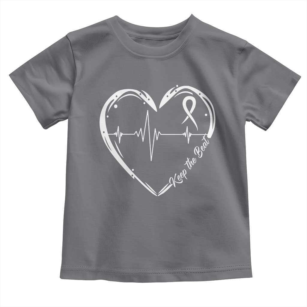 CHD Heart Disease Awareness Toddler T Shirt Wear Red Keep The Beat Heart Health TS10 Charcoal Print Your Wear
