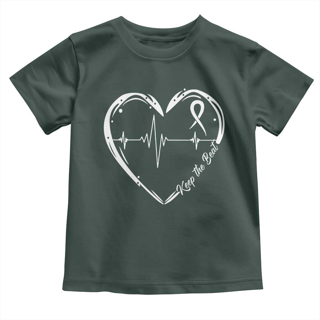 CHD Heart Disease Awareness Toddler T Shirt Wear Red Keep The Beat Heart Health TS10 Dark Forest Green Print Your Wear