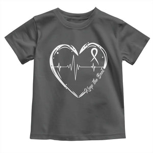 CHD Heart Disease Awareness Toddler T Shirt Wear Red Keep The Beat Heart Health TS10 Dark Heather Print Your Wear