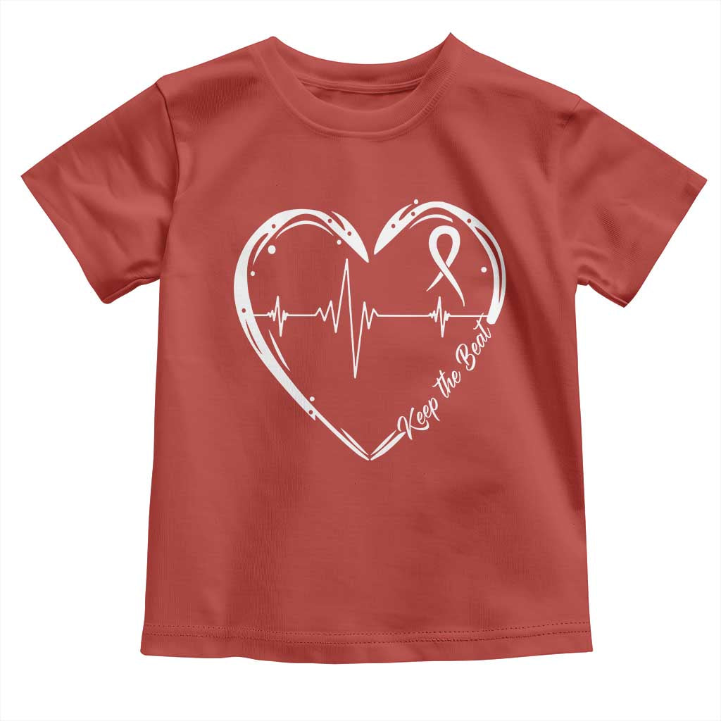 CHD Heart Disease Awareness Toddler T Shirt Wear Red Keep The Beat Heart Health TS10 Red Print Your Wear