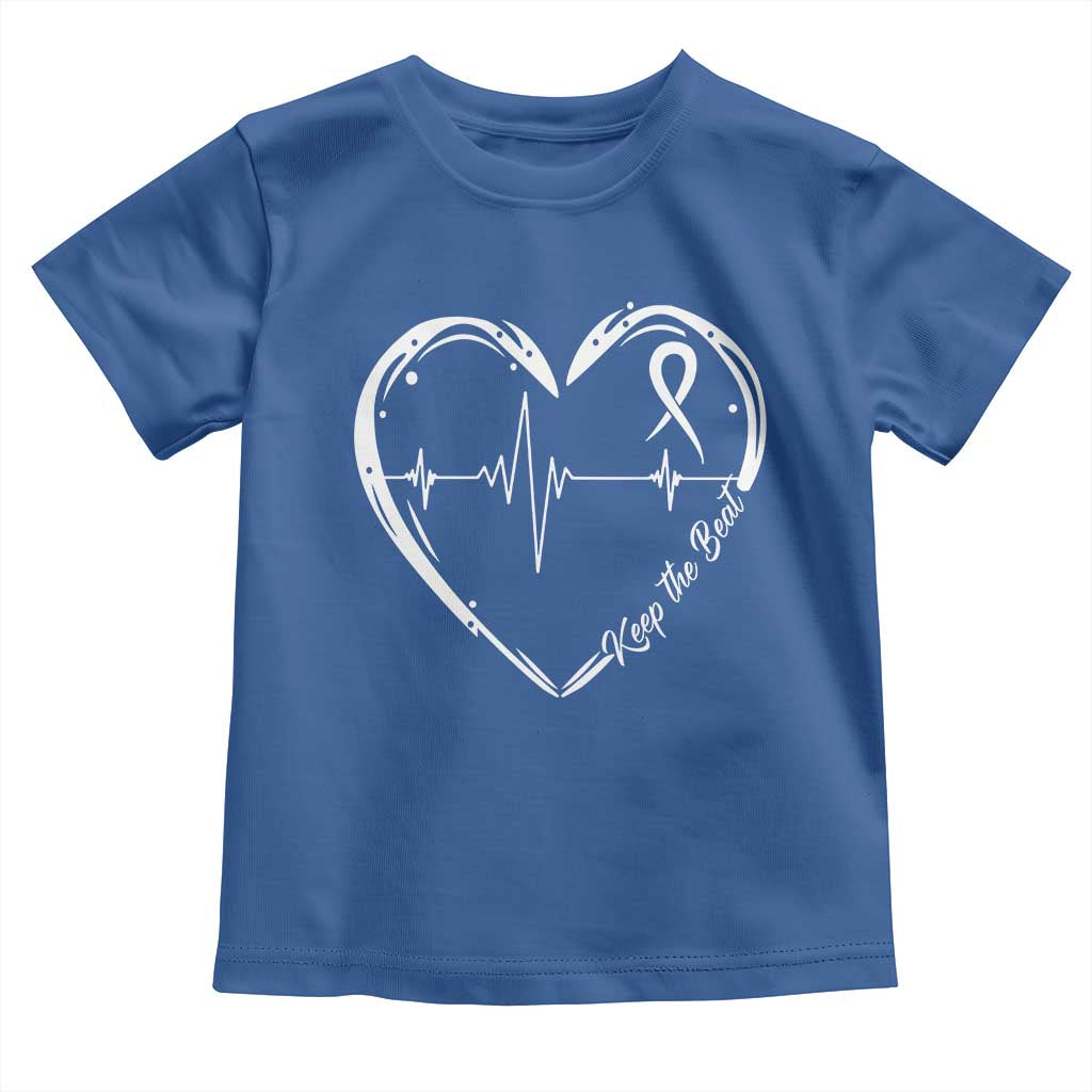 CHD Heart Disease Awareness Toddler T Shirt Wear Red Keep The Beat Heart Health TS10 Royal Blue Print Your Wear