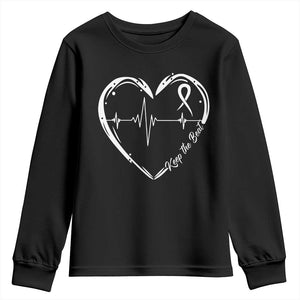 CHD Heart Disease Awareness Youth Sweatshirt Wear Red Keep The Beat Heart Health TS10 Black Print Your Wear