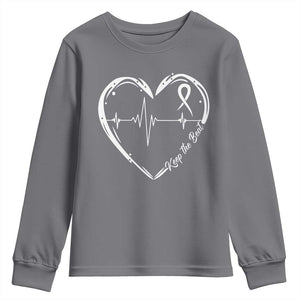 CHD Heart Disease Awareness Youth Sweatshirt Wear Red Keep The Beat Heart Health TS10 Charcoal Print Your Wear