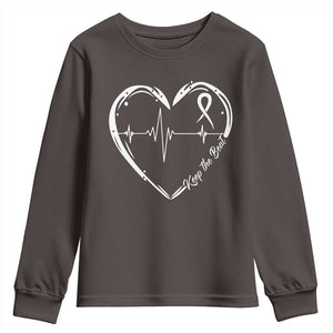 CHD Heart Disease Awareness Youth Sweatshirt Wear Red Keep The Beat Heart Health TS10 Dark Chocolate Print Your Wear