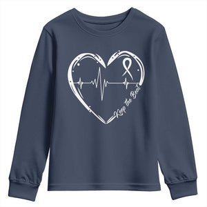 CHD Heart Disease Awareness Youth Sweatshirt Wear Red Keep The Beat Heart Health TS10 Navy Print Your Wear