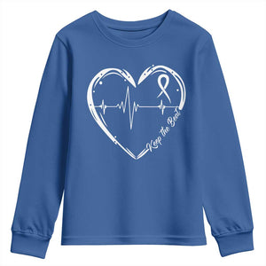 CHD Heart Disease Awareness Youth Sweatshirt Wear Red Keep The Beat Heart Health TS10 Royal Blue Print Your Wear