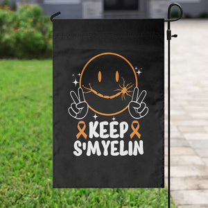Multiple Sclerosis Awareness Garden Flag Keep Smyelin Orange Ribbon MS Support TS10 Print Your Wear