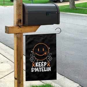 Multiple Sclerosis Awareness Garden Flag Keep Smyelin Orange Ribbon MS Support TS10 Print Your Wear