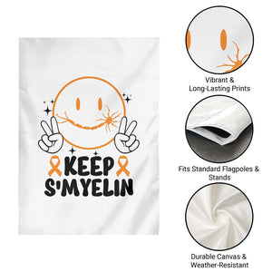 Multiple Sclerosis Awareness Garden Flag Keep Smyelin MS Support TS10 Print Your Wear